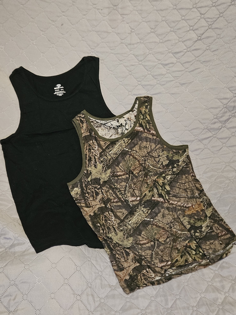 Mossy Oak Adult Tank Tops - Black & Camo